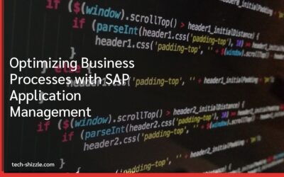 Optimizing Business Processes with SAP Application Management